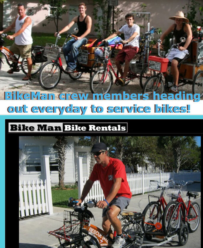 Key West Bike rentals crews at work