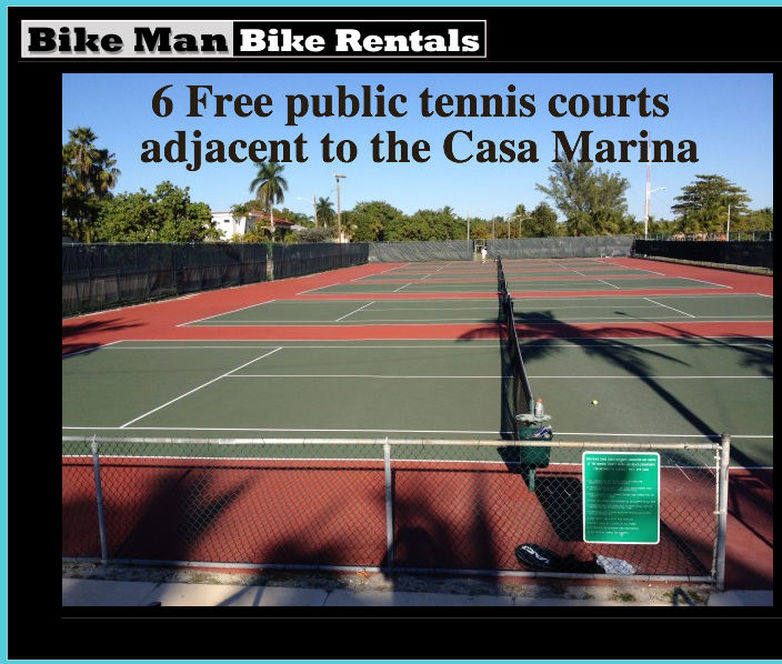 Tennis courts near Casa Marina